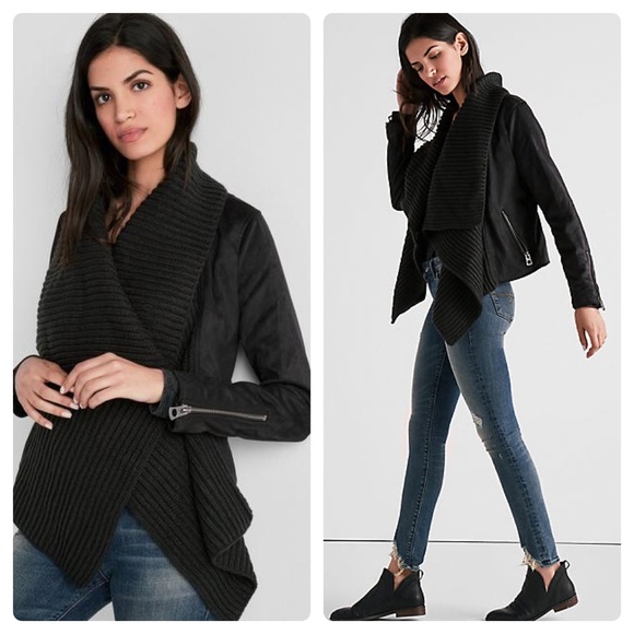 Lucky Brand Jackets & Blazers - Lucky Brand Faux Suede Mix Moto Jacket